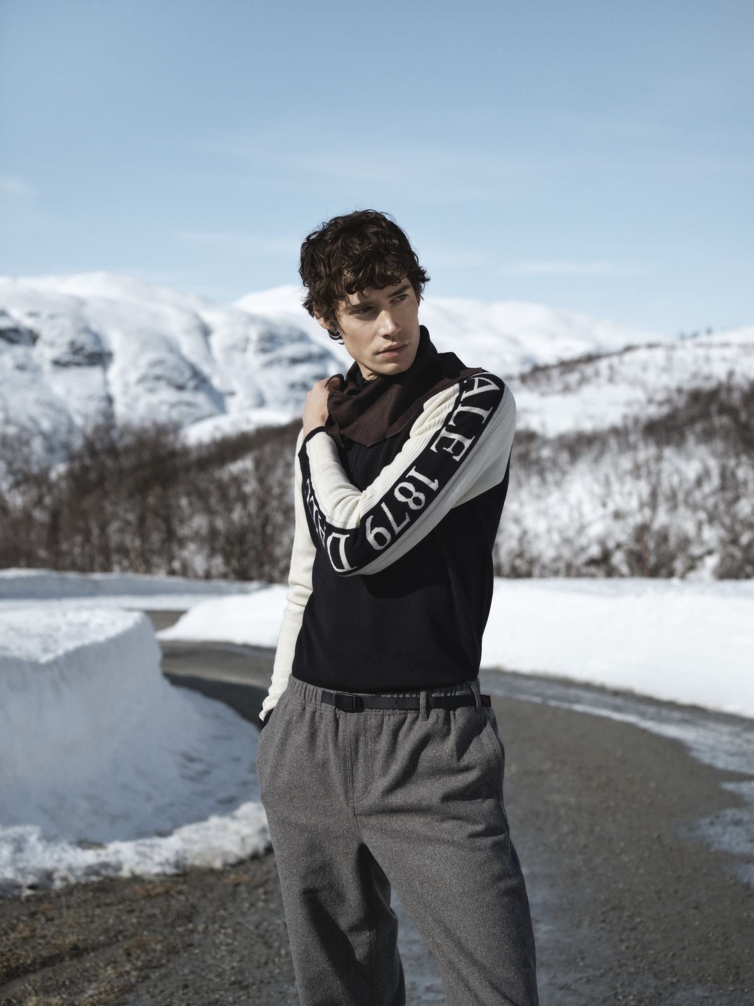 Skarstind 1879 Men's Sweater Black Offwhite