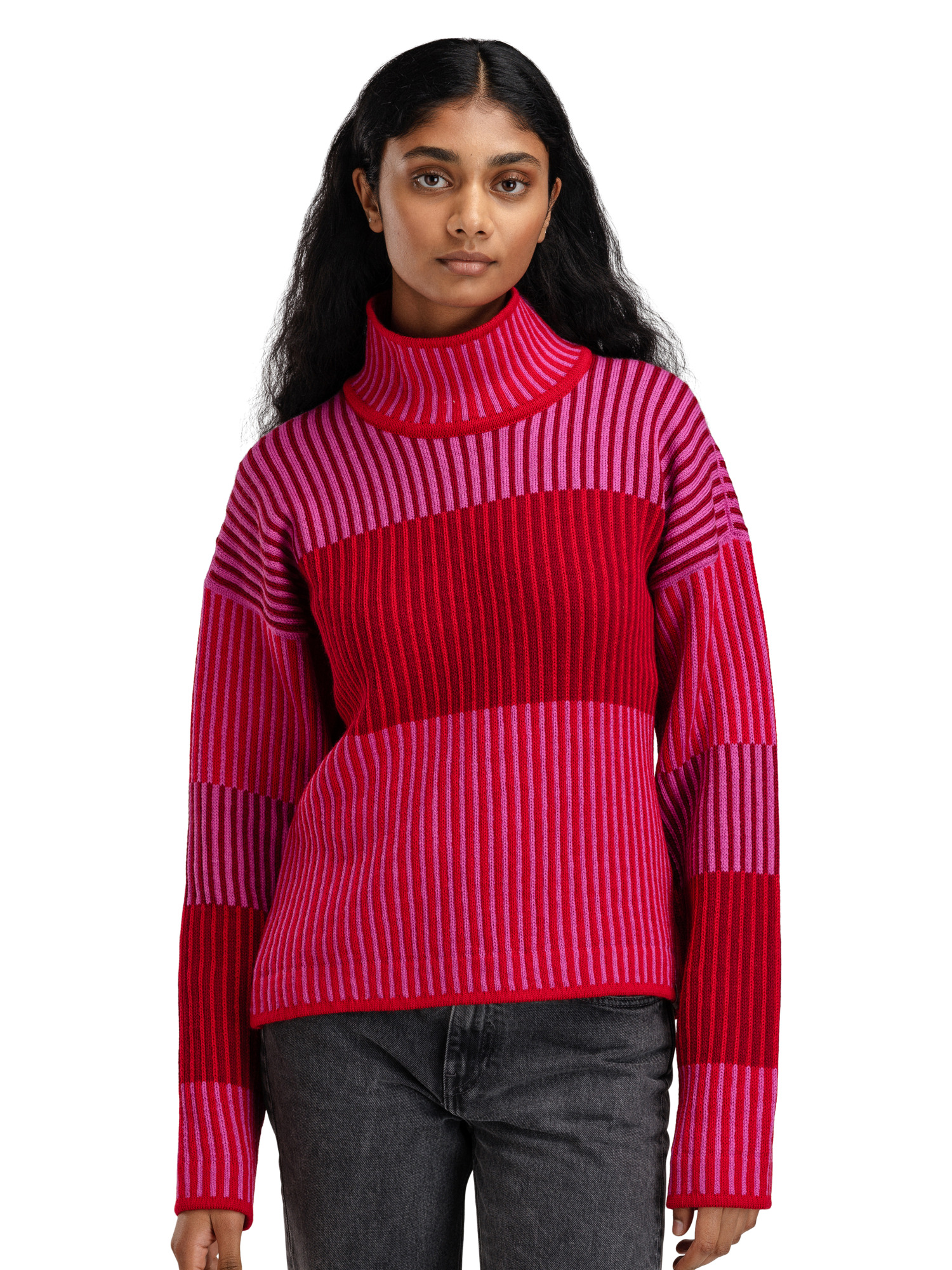 Skarstind women's sweater Raspberry Roseviolet Red