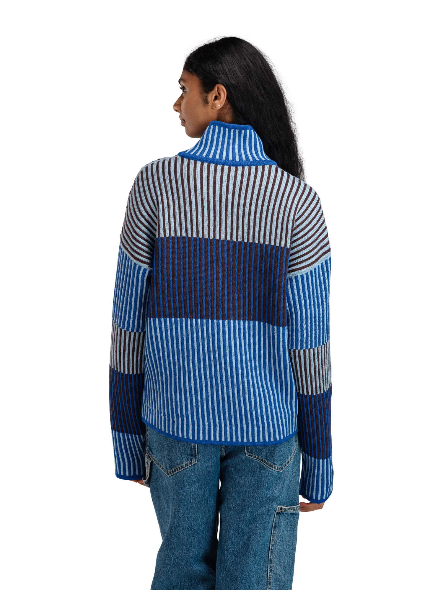 Skarstind women's sweater Ultramarine Iceblue Wine