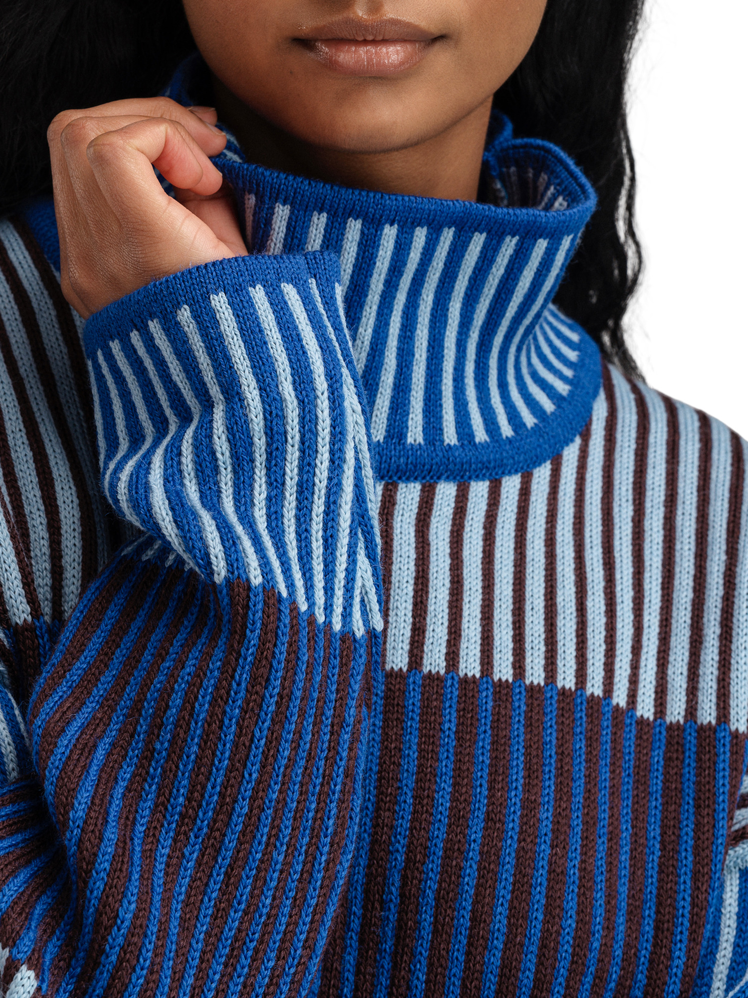 Skarstind women's sweater Ultramarine Iceblue Wine