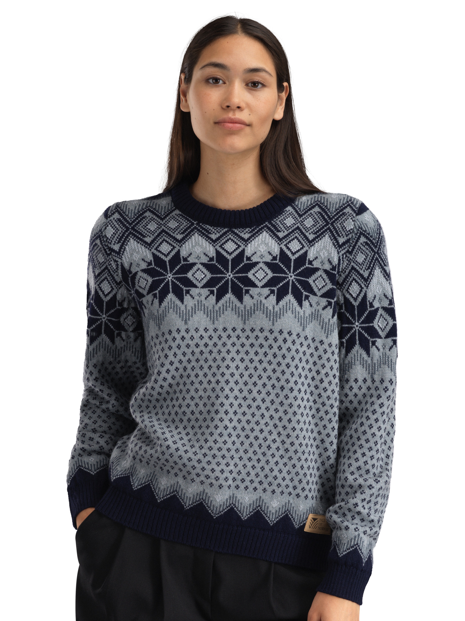 Vilja Women's Sweater Mid Blue Marine Steel