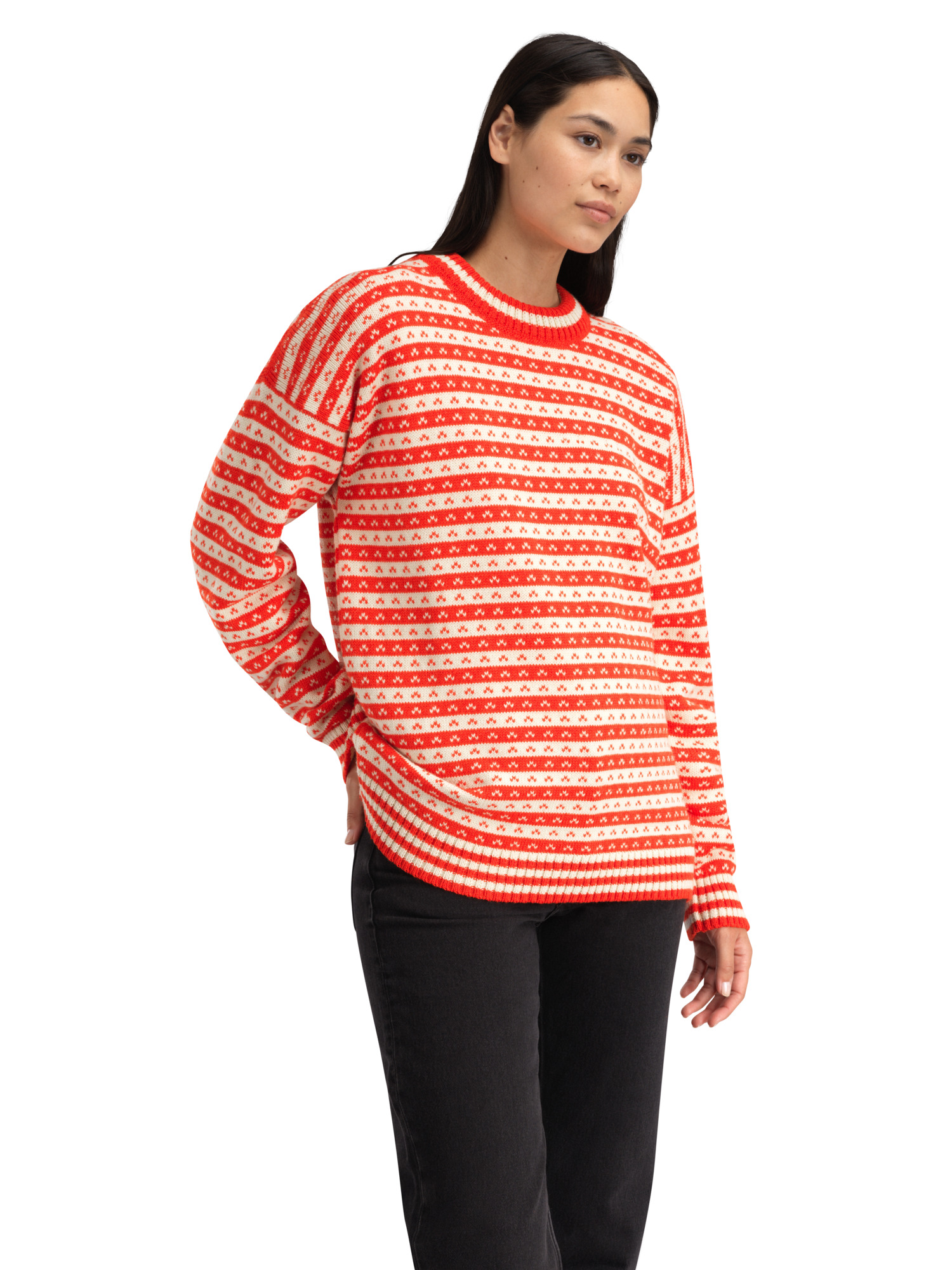 Skipsleia Unisex Sweater Roth red Natural White
