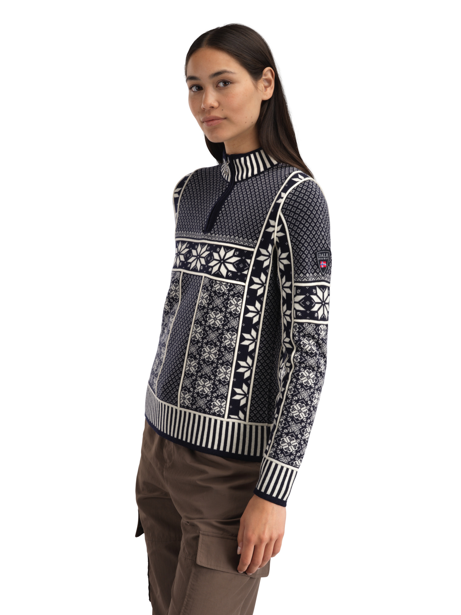 Vardåsen Women's Sweater Marine Offwhite