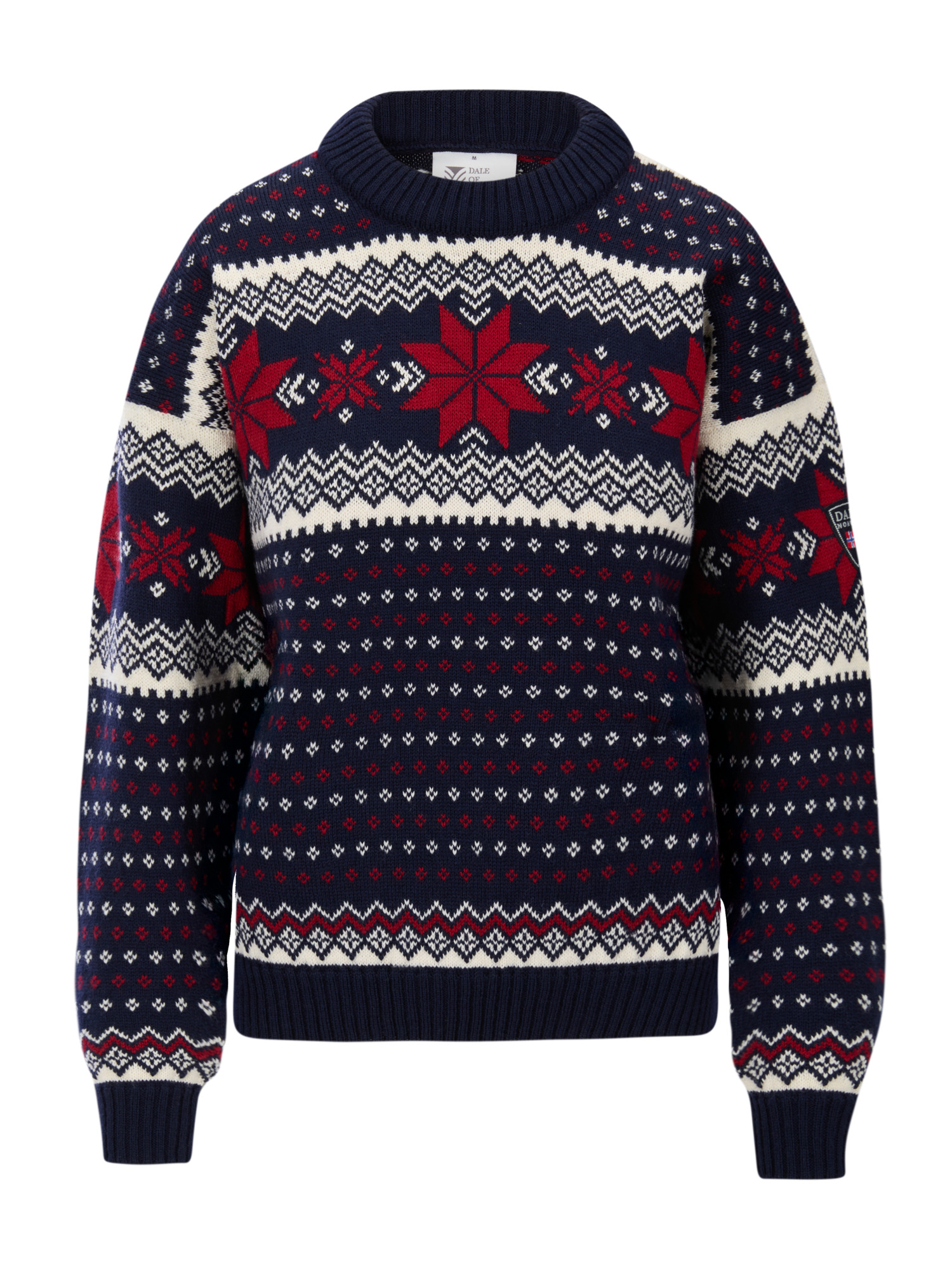Egersund Women's Sweater Marine Offwhite Red